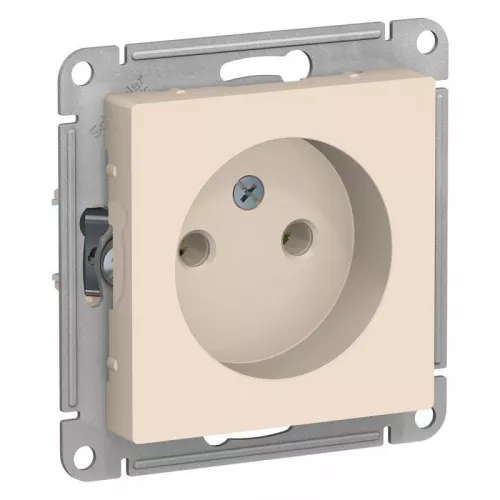 Механизм розетки 1-м СП AtlasDesign 16А без заземл. беж. SchE ATN000241