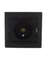 Розетка TV СП Мира проходная черн. бархат LEZARD 701-4242-129