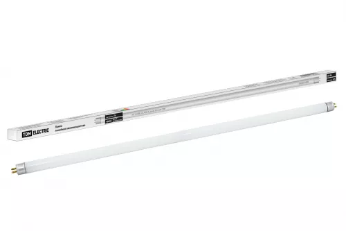 Лампа люминесцентная линейная двухцокольная ЛЛ-12/20Вт, T4/G5, 4000 К, длина 565,2мм TDM