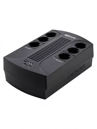 Источник бесперебойного питания ИБП 850 ВА 6 розеток +2USB TDM фото 2