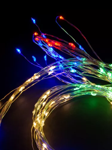 Гирлянда светодиодная "Роса - занавес" 2х2 м, 200LED, многоцветн., ПДУ, USB, IP20, TDM фото 4