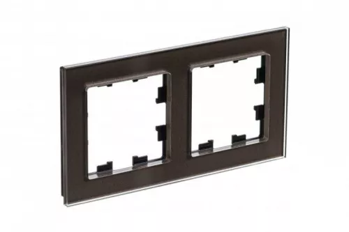 Рамка 2-м AtlasDesign Nature стекло мокко SchE ATN320602