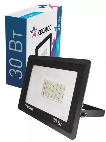 Прожектор светодиодный 30Вт 2400лм 6500К IP65 Космос K_PR5_LED_30 Прожектор светодиодный 30Вт 2400лм 6500К IP65 Космос K_PR5_LED_30