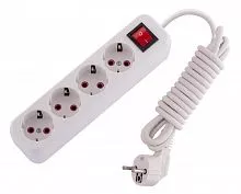 Удлинитель 4х3м с заземл. 16А IP20 с выкл. LEZARD 720-0403-402
