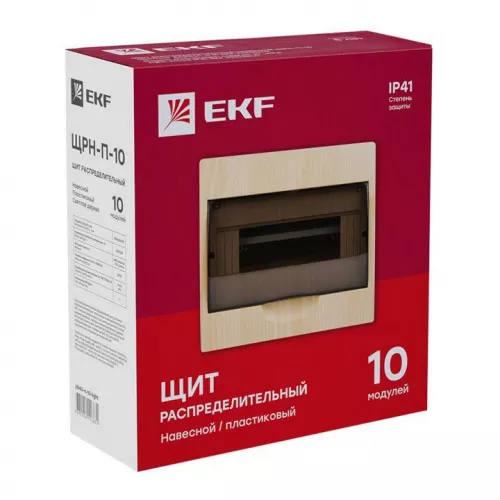 Щит ЩРН-П-10 IP41 светлое дерево PROxima EKF pb40-n-10-light фото 4