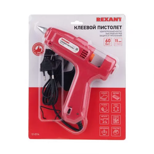 Пистолет клеевой 60Вт профи Rexant 12-0114 фото 3