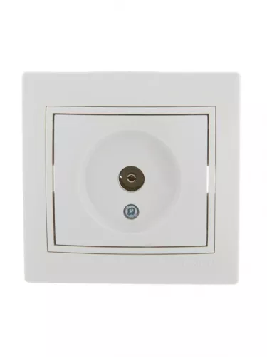Розетка TV СП Мира оконечная бел./бел. LEZARD 701-0202-130