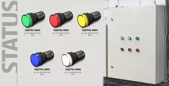 STATUS Лампы сигнальные AD-22DS, LED, d22 мм, 24-440 В AC/DC 