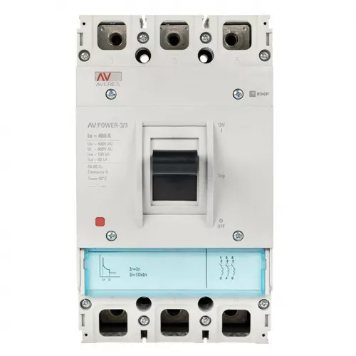 Выключатель автоматический 3п 400А 35кА AV POWER-3/3 TR AVERES EKF mccb-33-400-TR-av фото 3