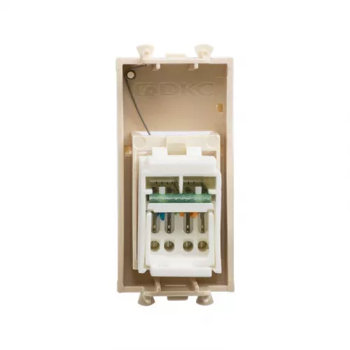 Розетка компьютерная RJ-45 1мод. кат.5e Avanti "Ванильная дымка" модульная DKC 4405461 фото 3