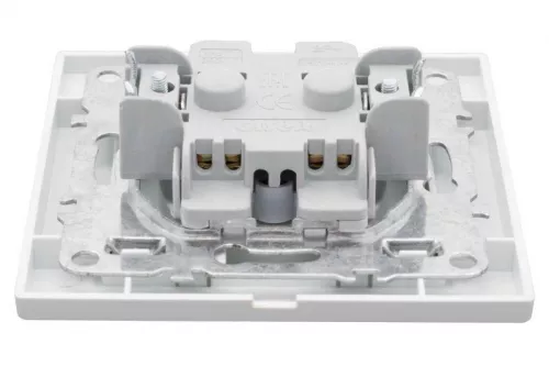 Розетка 1-м СП Минск 10А защ. шторки без заземл. бел. Basic EKF ERR10-022-100 фото 2