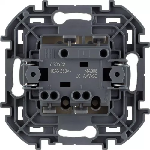 Механизм выключателя 2-кл. Inspiria 10А IP20 250В 10AX сл. кость Leg 673621 фото 2