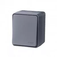 Переключатель 1-кл. ОП AtlasDesign Profi54 10 АХ антрацит SchE ATN544061