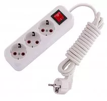 Удлинитель 3х3м с заземл. 16А IP20 с выкл. LEZARD 720-0303-302