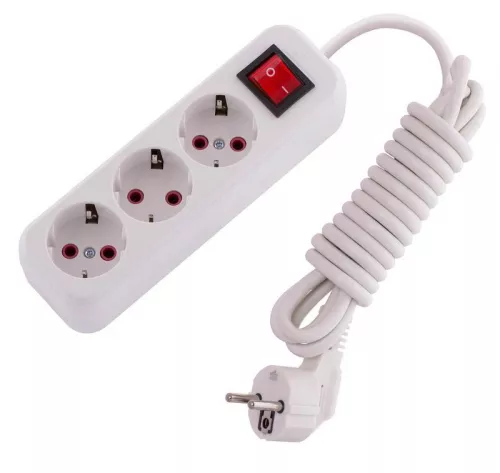 Удлинитель 3х3м с заземл. 16А IP20 с выкл. LEZARD 720-0303-302