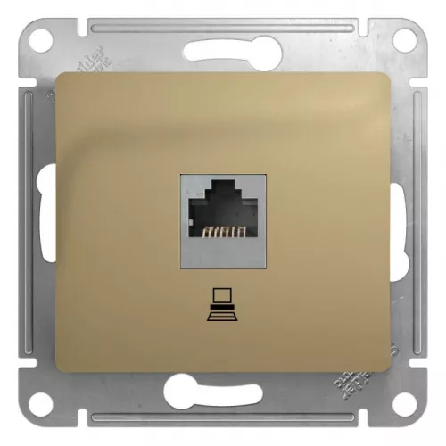Механизм розетки комп. 1-м СП Glossa RJ45 CAT.5E титан SchE GSL000481K Механизм розетки комп. 1-м СП Glossa RJ45 CAT.5E титан SchE GSL000481K