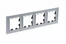 Рамка 4-м AtlasDesign Nature стекло алюм. SchE ATN320304