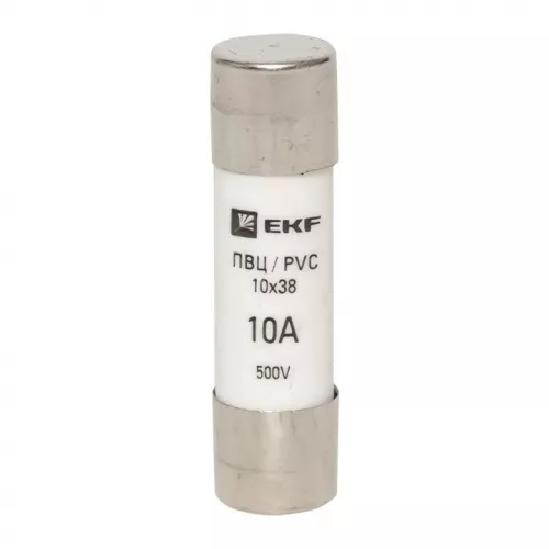 Вставка плавкая цилиндрическая ПВЦ 10х38 10А EKF pvc-10x38-10 фото 2