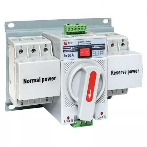 Устройство АВР MCB 3п C 50А 400В PROxima EKF ats-mcb-50c-3p-pro