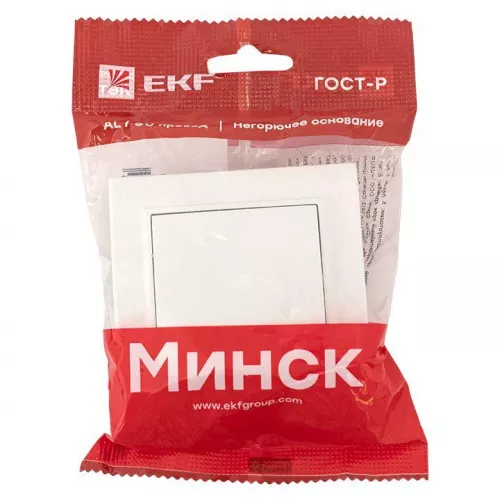 Выключатель 1-кл. СП Минск 10А IP20 бел. Basic EKF ERV10-021-10 фото 4