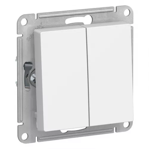 Механизм переключателя 2-кл. СП AtlasDesign 10А IP20 (сх. 6/2) 10AX бел. SchE ATN000165