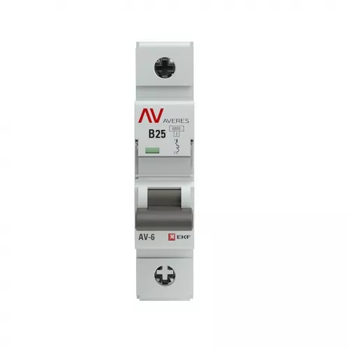Выключатель автоматический модульный 1п B 25А 6кА AV-6 AVERES EKF mcb6-1-25B-av фото 2