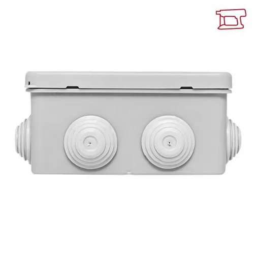 Коробка распаячная КМР-030-014 с крышкой наружная 100х100х55 8 мембранных вводов IP54 розн. стикер PROxima EKF plc-kmr-030-014-r