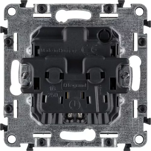 Механизм розетки 1-м СП Valena Allure 16А IP20 250В 2К+З с лиц. панелью защ. шторки безвинт. зажимы сл. кость Leg 753820 фото 3