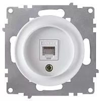 Розетка компьютерная 1-м СП Florence RJ45 кат.5E механизм бел. 1E20701300 OneKeyElectro 2172770