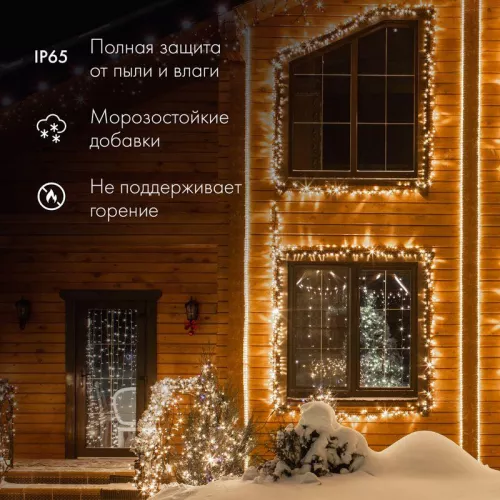 Шнур светодиодный Дюралайт фиксинг 2Вт 36LED/м тепл. бел. (уп.100м) Neon-Night 121-136 фото 2