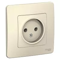 Розетка 1-м СП Blanca 16А IP20 250В без заземл. без защ. шторок молоч. SchE BLNRS000012