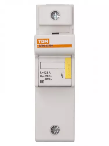 Держатель плавких вставок ДПВ2 22х58 1П TDM фото 3