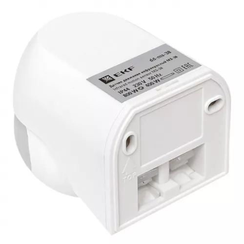 Датчик движения (ИК) MS-38 настен. 800Вт 180гр. до 12м IP44 PROxima EKF dd-ms-38 фото 8