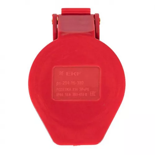 Розетка кабельная 16А 380В 3P+РЕ IP44 (214) EKF ps-214-16-380 фото 3