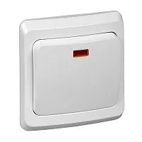 Выключатель 1-кл. СП Этюд 10А IP20 с подсветкой бел. SchE BC10-005B