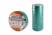Изолента ПВХ профессиональная 0,18х19мм Зеленая 20м TDM