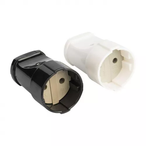 Гнездо штепсельное без заземл. черн. 10А 250В EKF ASG10-30 фото 2