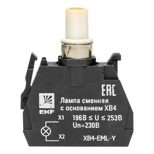 Лампа сменная с основанием XB4 желт. 230В PROxima EKF XB4-EML-Y фото 4