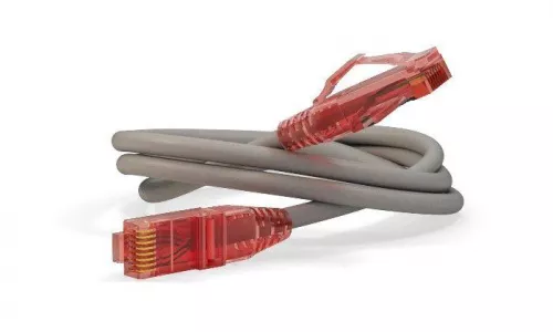 Патч-корд U/UTP кат.5e LSZH 1м PC-LPM-UTP-RJ45-RJ45-C5e-1M-LSZH-GY сер. Hyperline 42270 Патч-корд U/UTP кат.5e LSZH 1м PC-LPM-UTP-RJ45-RJ45-C5e-1M-LSZH-GY сер. Hyperline 42270