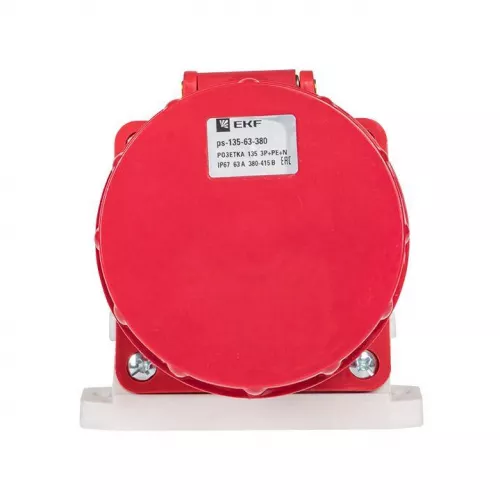 Розетка наружн. уст. 63А 380В 3P+РЕ+N IP67 (135) EKF ps-135-63-380 фото 3