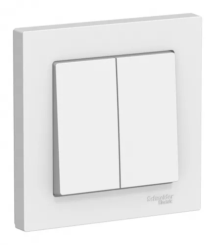 Выключатель 2-кл. СП AtlasDesign 10А IP20 (сх. 5) 10AX в сборе бел. SchE ATN000152