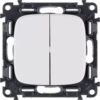 Механизм переключателя 2-кл. СП Valena Allure 10А IP20 250В с лиц. панелью безвинт. зажимы бел. Leg 752708