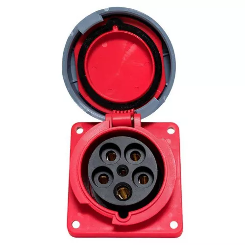 Розетка стационарная внутренняя угловая 4452 3Р+РЕ+N 125А 380В IP67 PROxima EKF ps-4452-125-380 фото 10
