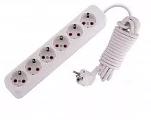 Удлинитель 6х5м с заземл. 16А IP20 LEZARD 720-0605-601