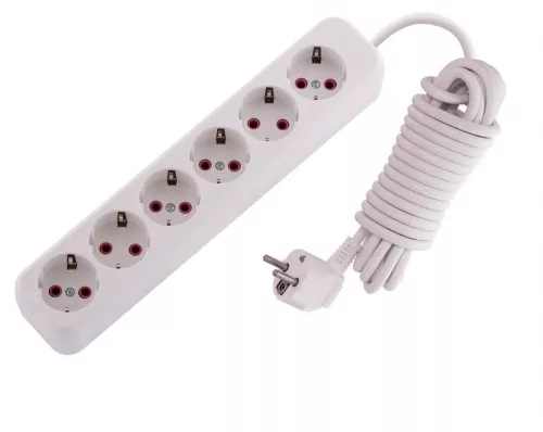 Удлинитель 6х5м с заземл. 16А IP20 LEZARD 720-0605-601