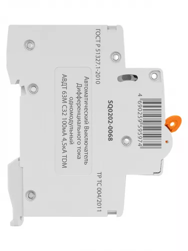 АВДТ 63М 2P(1P+N) C32 100мА 4,5кА тип АС TDM фото 4