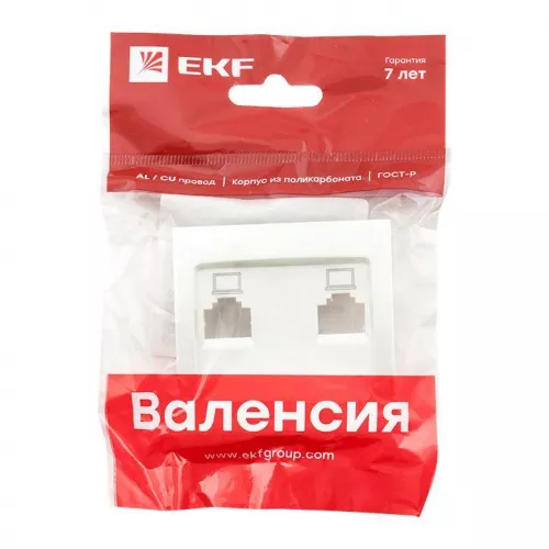 Панель лицевая Валенсия для 2-м розетки RJ45 жемчуж. PROxima EKF ESK02-L-035-50 фото 3 Панель лицевая Валенсия для 2-м розетки RJ45 жемчуж. PROxima EKF ESK02-L-035-50 фото 3