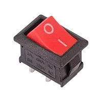 Выключатель клавишный 250В 6А (2с) ON-OFF красн. Mini (RWB-201 SC-768) Rexant 36-2111