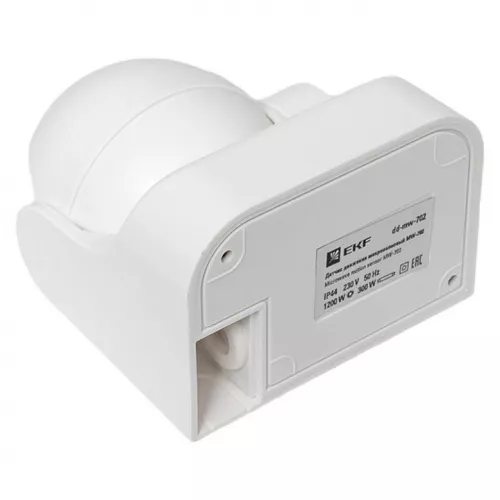 Датчик движения микроволновый MW-702 1200Вт 180гр. до 15м IP44 бел. PROxima EKF dd-mw-702 фото 5
