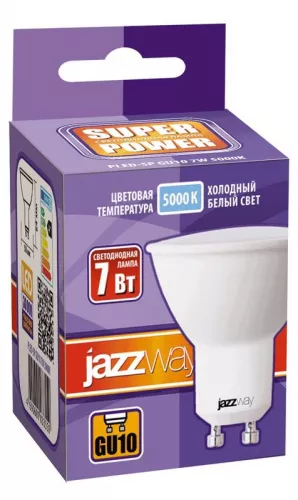 Лампа светодиодная PLED-SP 7Вт 5000К холод. бел. GU10 520лм 230В JazzWay 1033574 фото 2